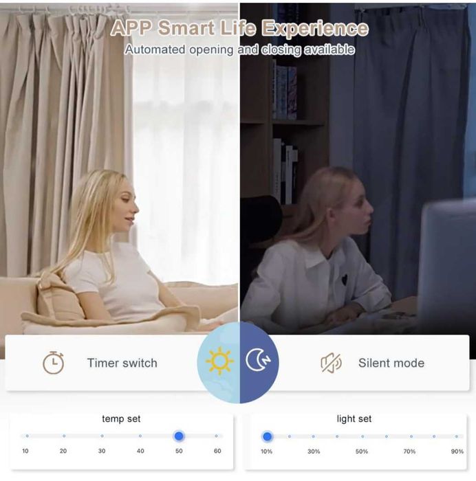 Автоматично интелигентно отваряне на завеси: 3-в-1 WIFI Bluetooth