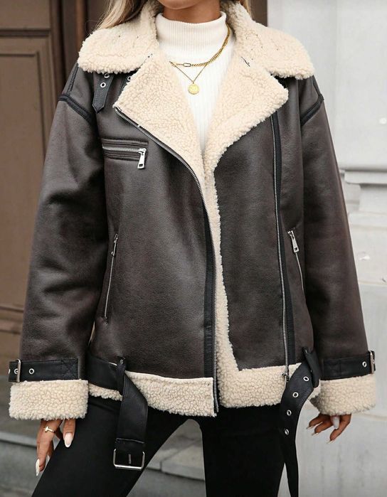 Дамско яке байкер