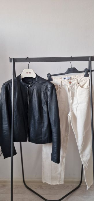 Куртка кожаная massimo dutti