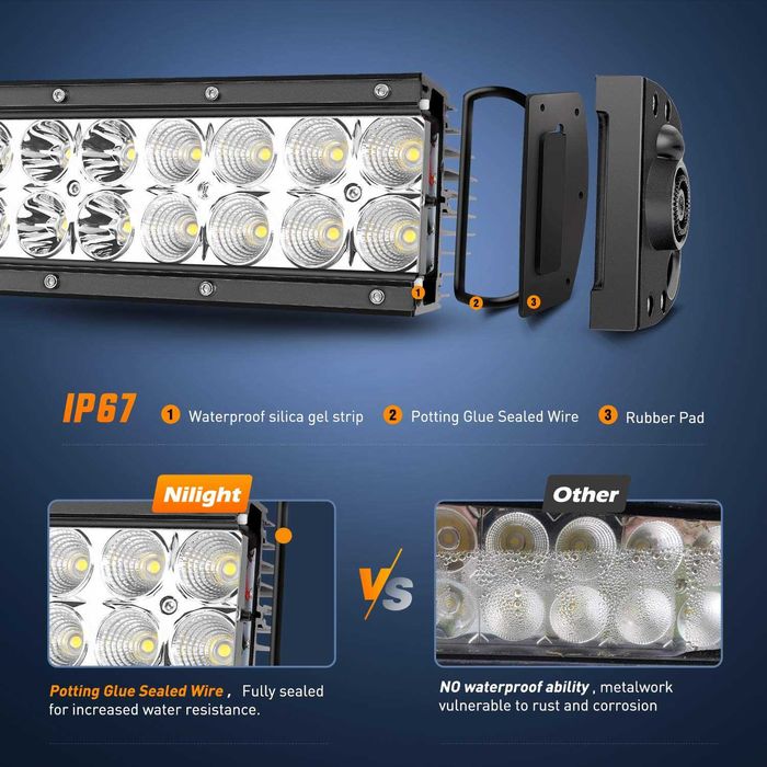 180W Мощен LED Бар Диоден - 80см. 12V/24V