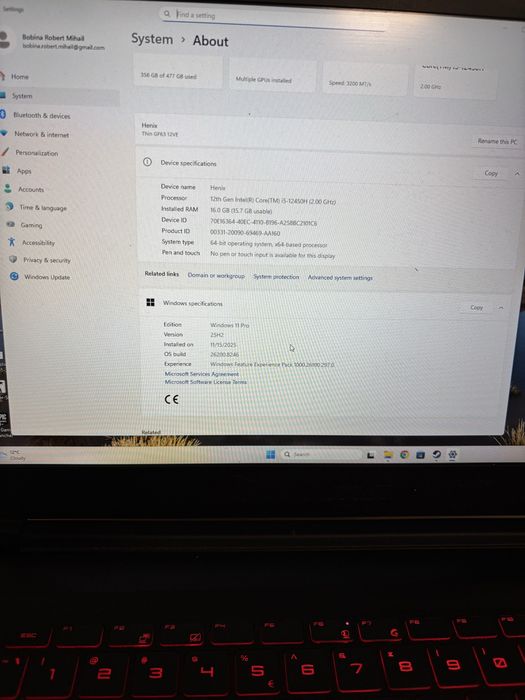 Laptop Gaming MSI Thin GF 63 - RTX 4050 6GB
