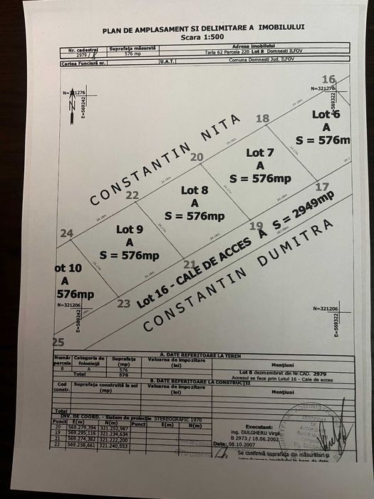 Teren Teghes, strada Caminului