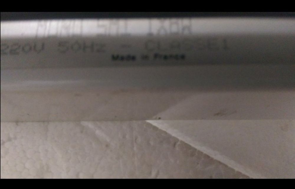 Neon Quartz Sylvania 220 V 50 Hz Classe 1 / France