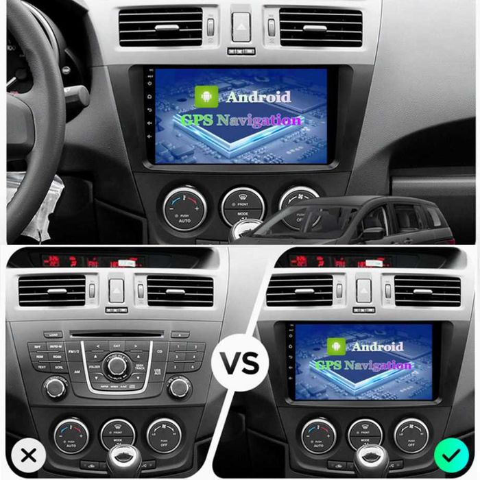 Mултимедия за MAZDA 5, Двоен дин, Андроид, навигация, Carplay, Android Auto, WAZE, Мазда 5