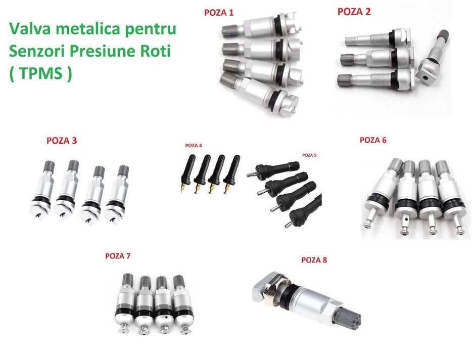 Valve Metalice senzori de presiune Renault -Ford- Dacia- Bmw-Opel