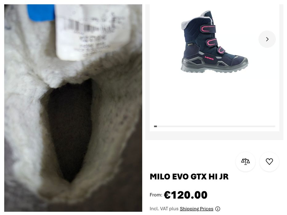 Ghete Premium Lowa Milo Evo GTX Hi Jr Gore-Tex Impermeabile Copii - 27