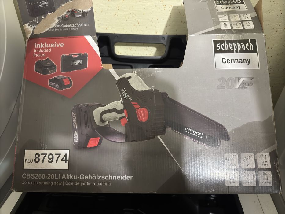 Minidrujba scheppach la baterie 20v racirr ulei lama