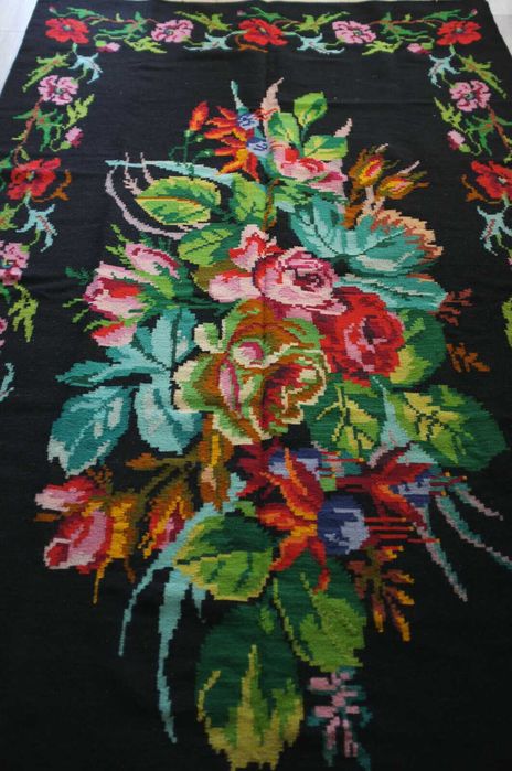 covor vechi antic traditional moldovenesc basarabean manual 320x168 cm