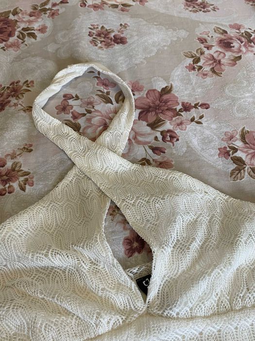 Бяла модерна дамска рокля