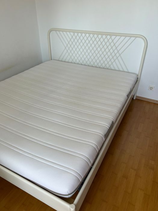 LÖNSET IKEA Pat Dublu de Centru, cu Saltea 160X200 cm