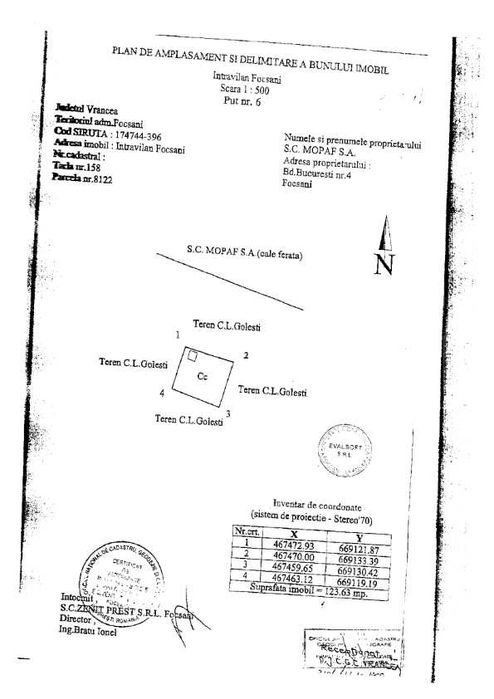 Licitatii publice pentru vanzare terenuri situate in Focsani