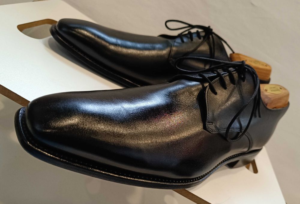 Pantofi de lux 43 43.5 lucrati manual LENDVAY & SCHWARCZ piele Goodyea