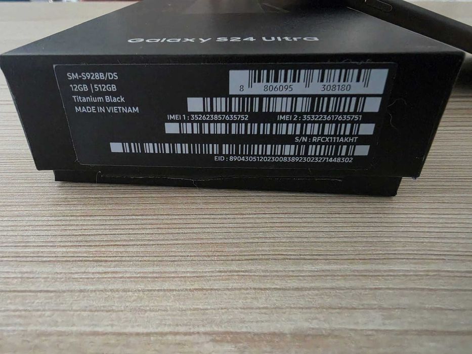 Samsung Galaxy S24 Ultra 512GB Titanium Black Factură Cutie