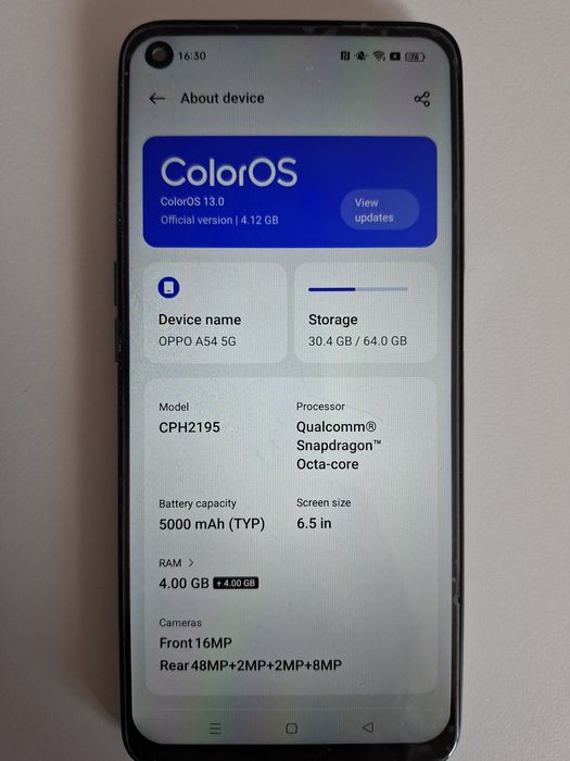 Telefon Oppo A54 5G