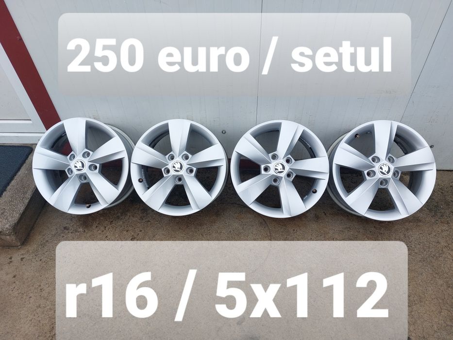 Jante din aluminiu ORIGINALE r16 / Skoda Vw Audi Seat MG / 5x112