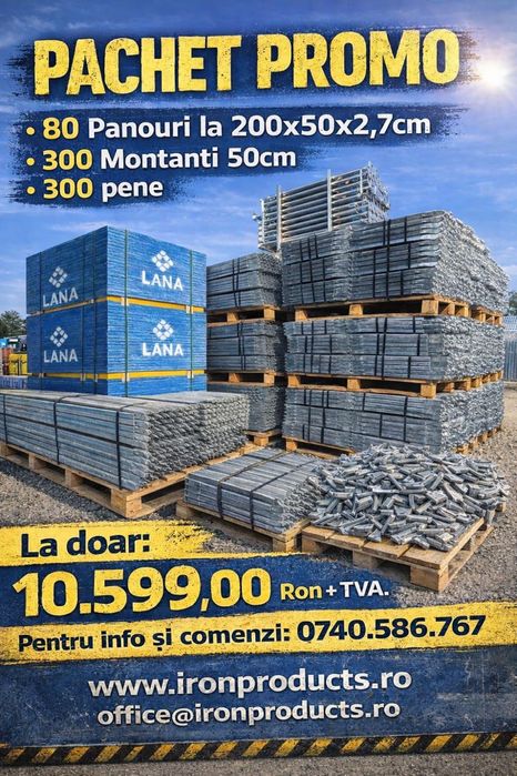 Promo placa cofrare LANA, cofraje tip doka, montanti accesorii