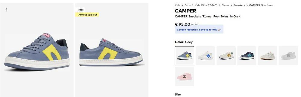 Обувки, сникърси - чисто нови - Geox, Camper, Kickers - н. 25