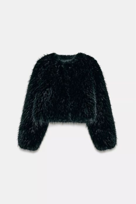 Палта от изкуствен косъм ZARA