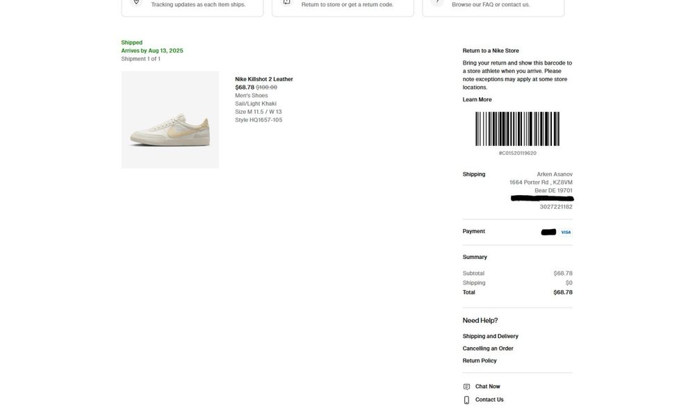 Nike killshot 2 Оригинал USA. Кожа.