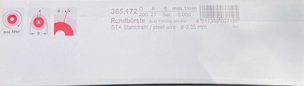 Perie sarma polizor, Lessmann, 0,35mm