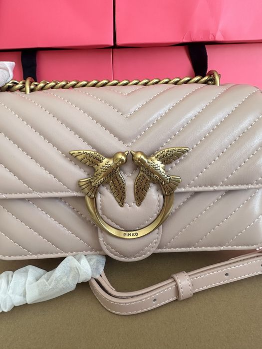 Дамска чанта PINKO Love One Mini DC в розов цвят