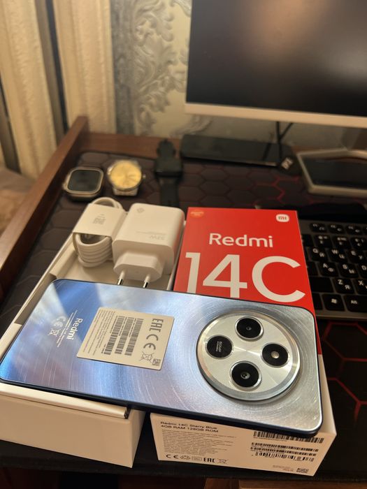 Redmi 14c yangi umuman ishlatilmagan karobka dakument full