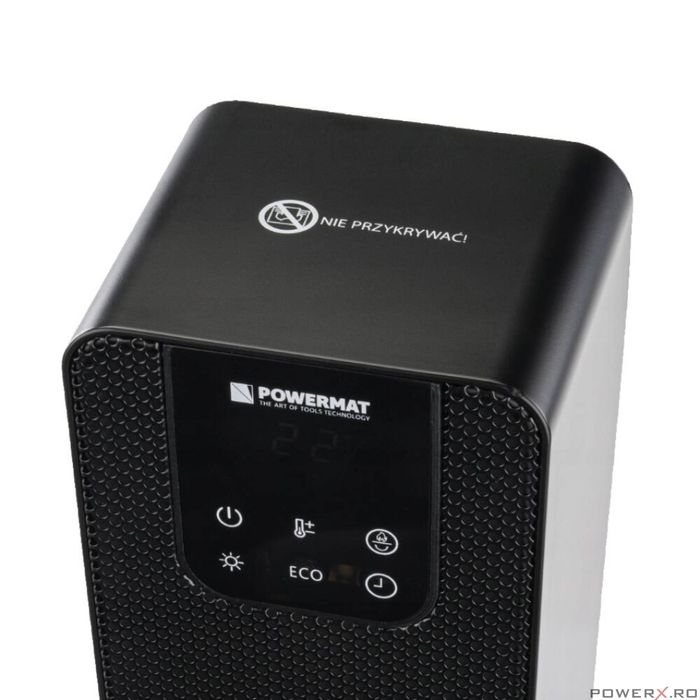 Incalzitor cu termostat, radiator tip turn, ventilator, 2000 W,