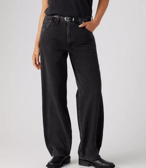 Оригинални дънки Levi’s Baggy Dad – черни, W25 L34