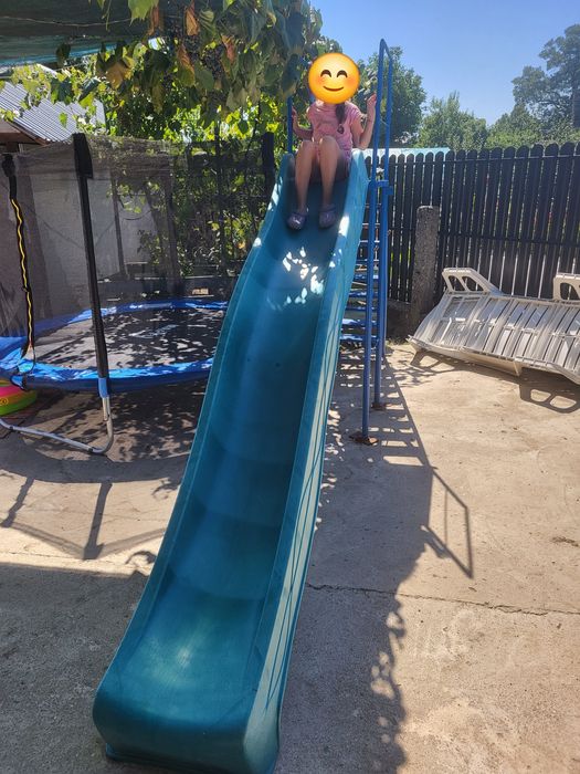 Topogan(imens) 300cm cu scara si suport metalic