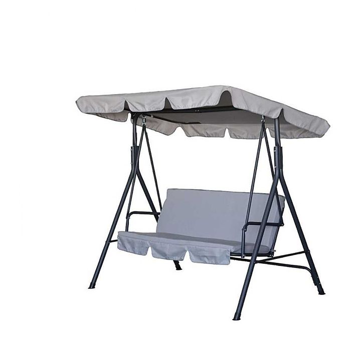 Balansoar Leagan Banca Metal Gri Curte Gradina Terasa 3 Persoane Relaxare Livrare GRATUITA !