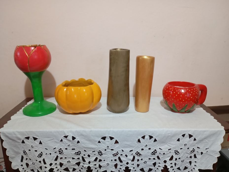 Декор для домашних горшочных цветов.