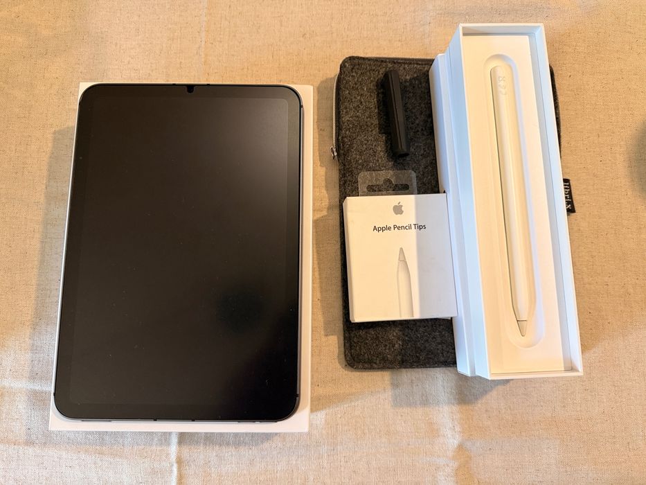 iPad mini - 6th gen, 256GB, Cellular + Apple Pencil - 2nd gen + аксесоари
