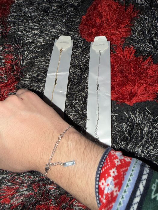 Bratara Yves Saint Laurent Argintie si Aurie