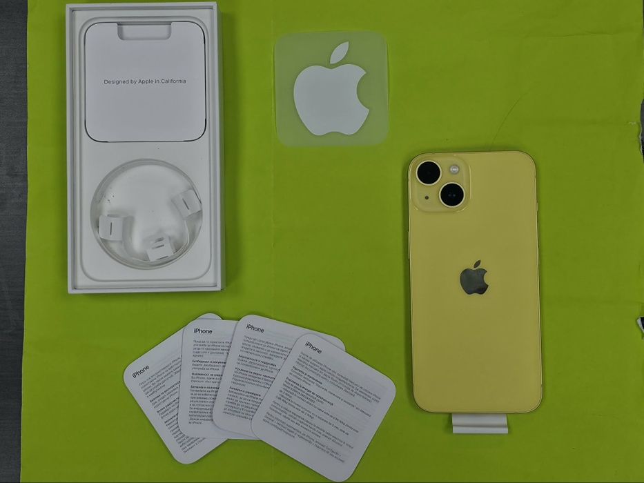 128GB iPhone 14 YETTEL Гаранция 2027г. Yellow | Жълт