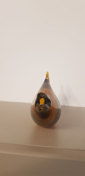 Риба-ваза от кафяво стъкло