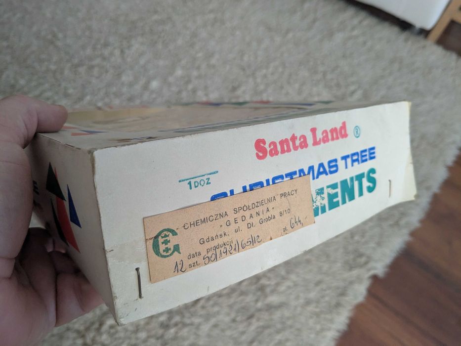 Стъклени топки за елха, стари, ръчно духани, от Полша