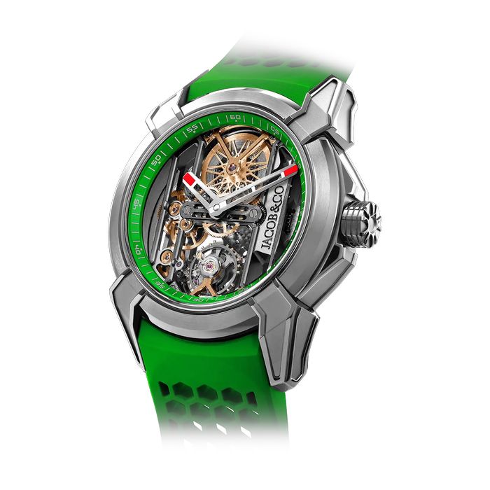 Jacob & Co Epic X Skeleton Titanium Green