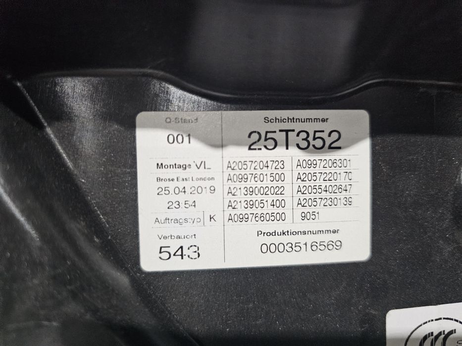 Macara geam usa stanga fata Mercedes C Class W205 cod A2057204723