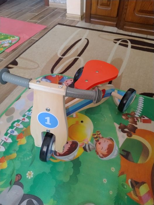 Детско баланс дървено колело,детска триколка