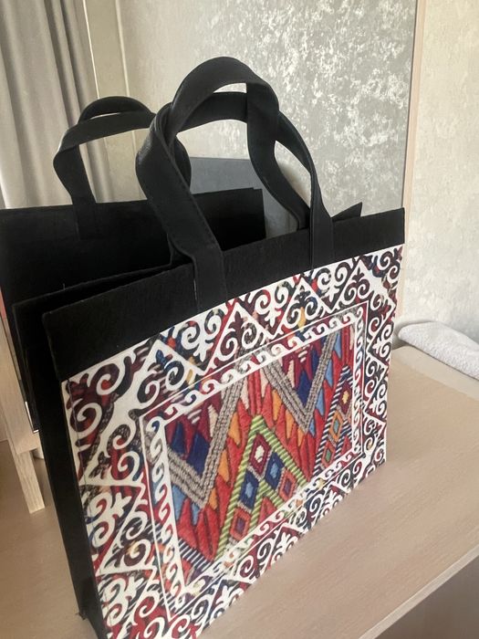 Сумка шопер, из войлока