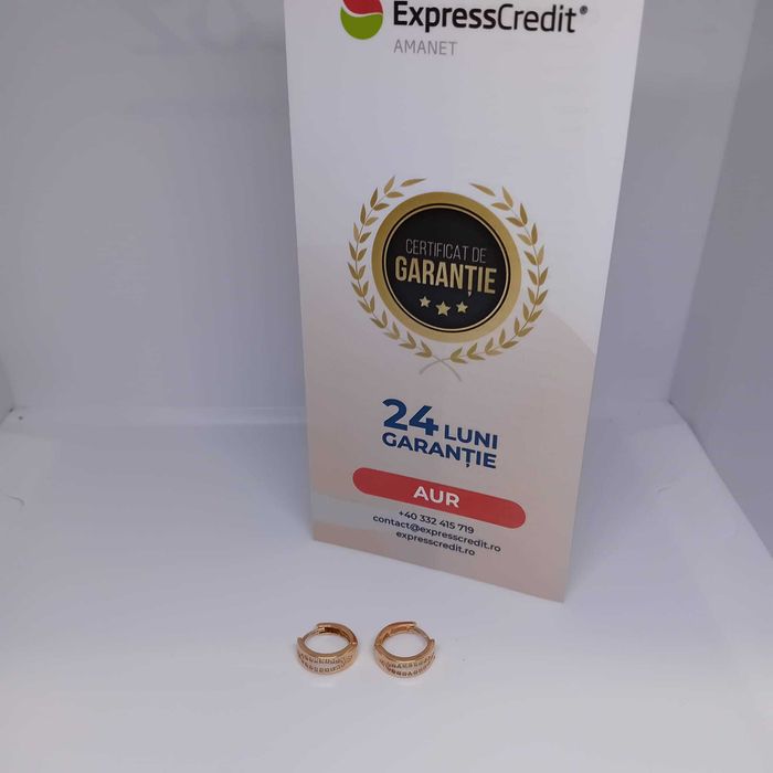 Cercei Aur 14K 3.14g (ag4 Dacia B.52054) Garantie 2 ani