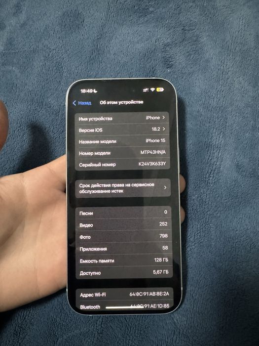 Айфон 15 250k гб128