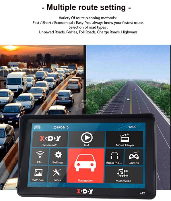 Navigatie GPS 7"HD harti iGO Primo full Europa GPS TIR/CAMION/Turism