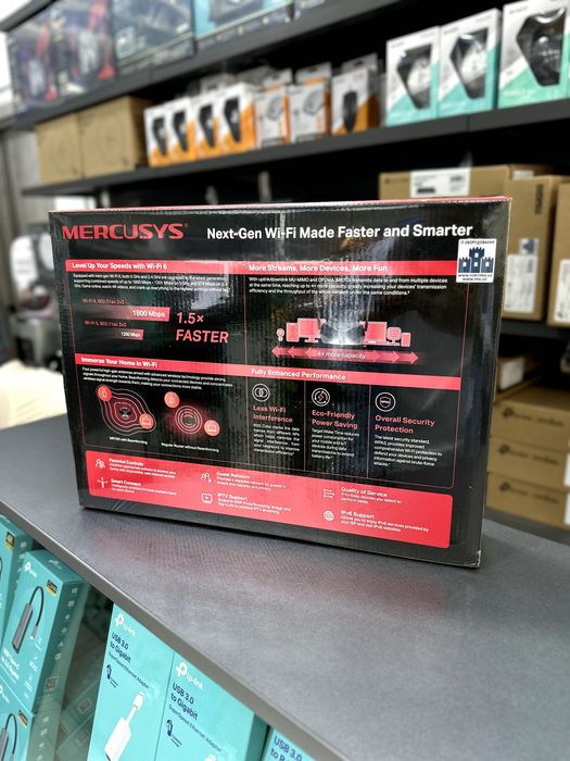 Гигабитный Wi-Fi 6 роутер Mercusys MR70X, 4 антенны