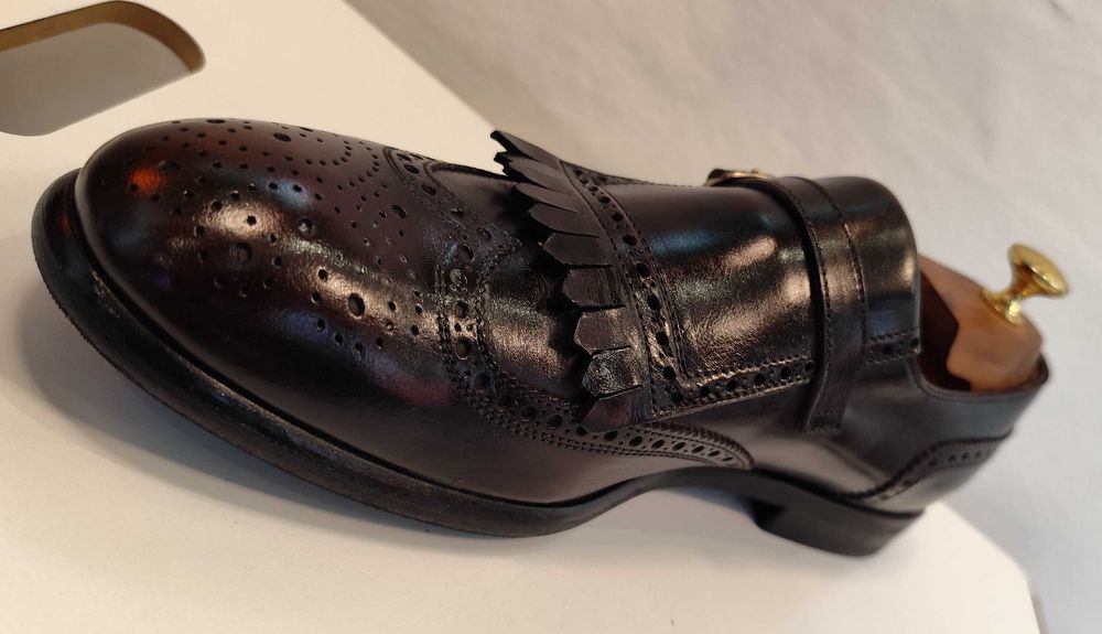 Pantofi loafer de lux 42 42.5 Migliore lucrati manual piele naturala superioara maro