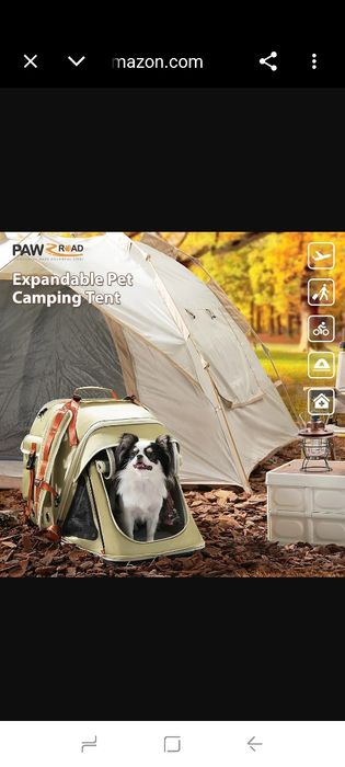 PAWZ Road Разширяема раница за котки с отделяща се торбичка за лакомства, раница