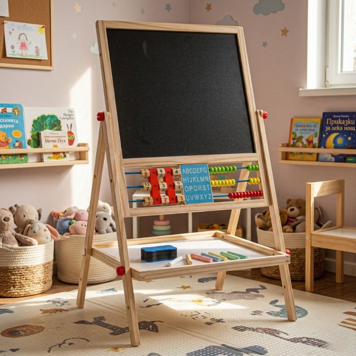 Детска образователна дъска 3в1 – хит сред родителите!
Мултифункционалн