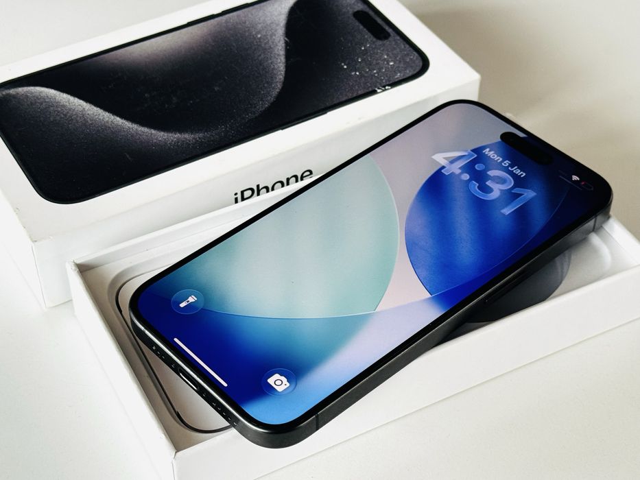 Iphone 15 Pro 128GB Black Titanium 100% Батерия! Гаранция 6 месеца