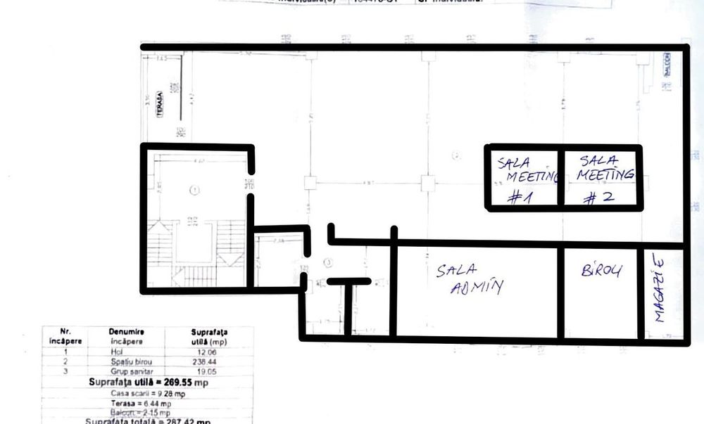 Spatiu 270 mp de inchiriat Centru langa Palas