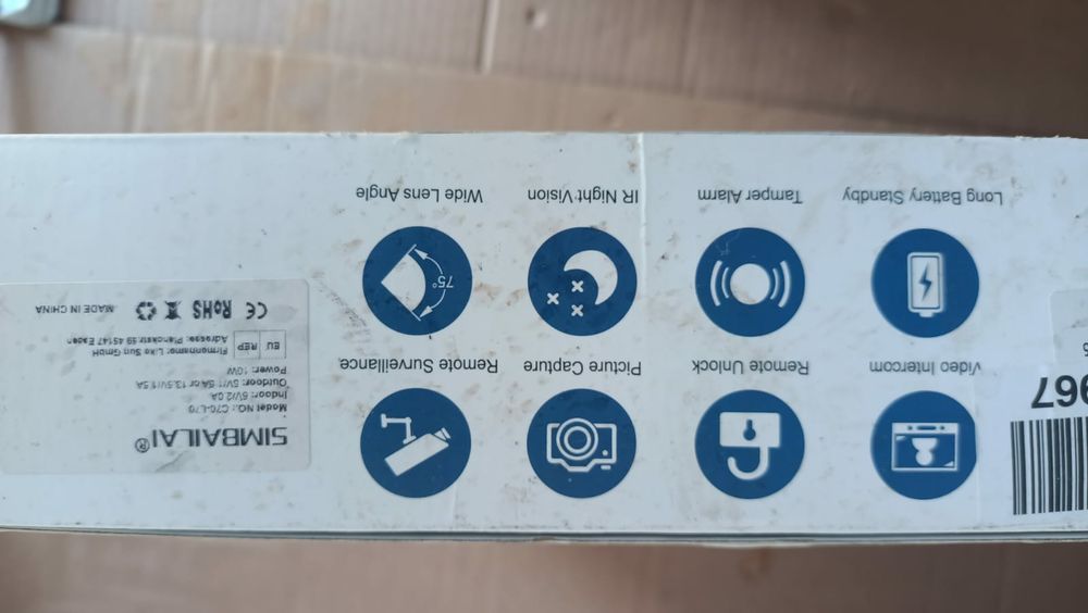 Video Interfon Nou Wireless Simbailai C 70 L 70 7 inch Viziune  Nocturnă